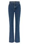 5-pocket high waist cotton denim jeans