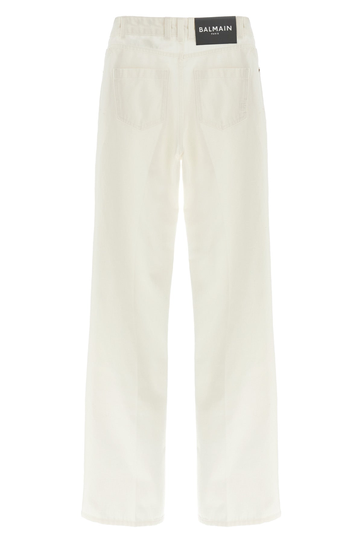 5-pocket high waist cotton denim jeans