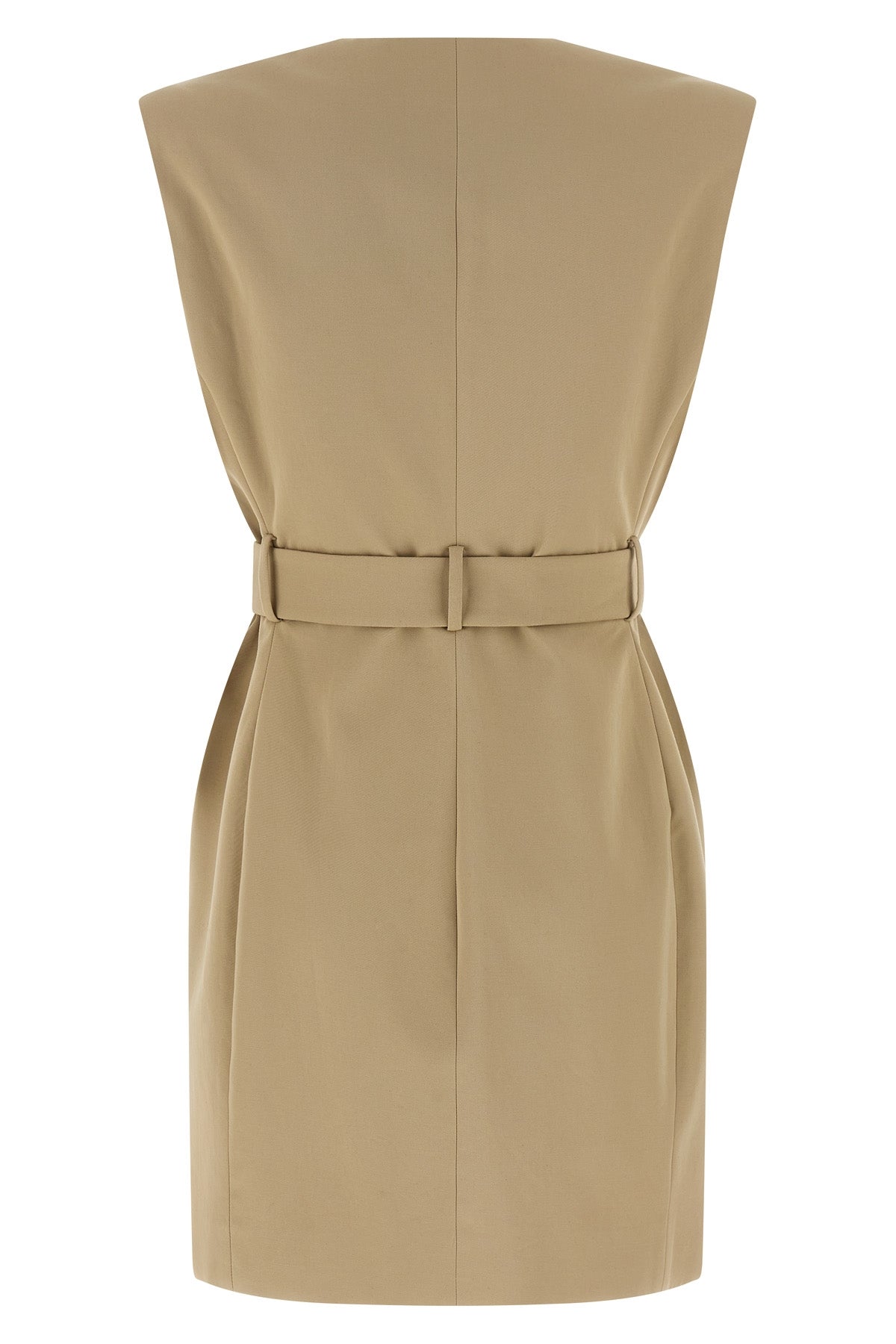 wallet mini dress in cotton gabardine