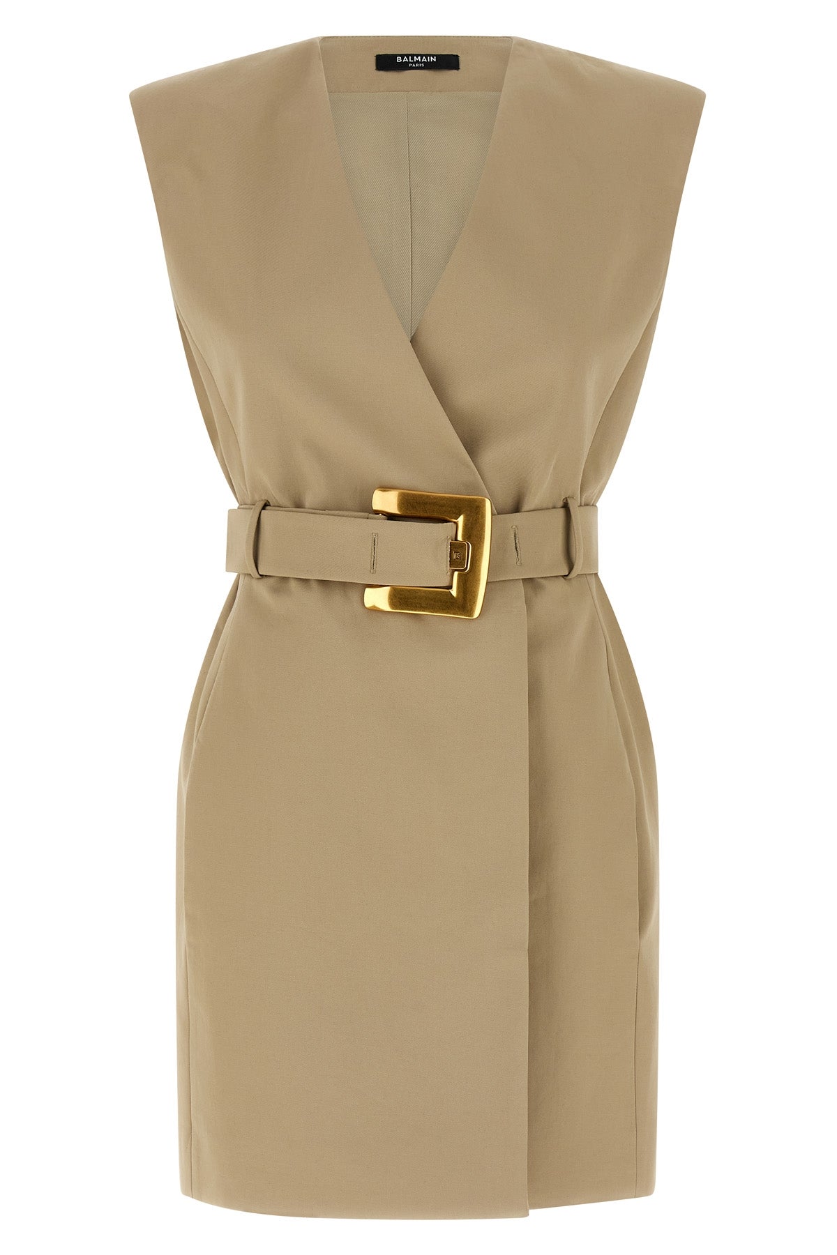 wallet mini dress in cotton gabardine