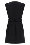 wallet mini dress in grain de poudre