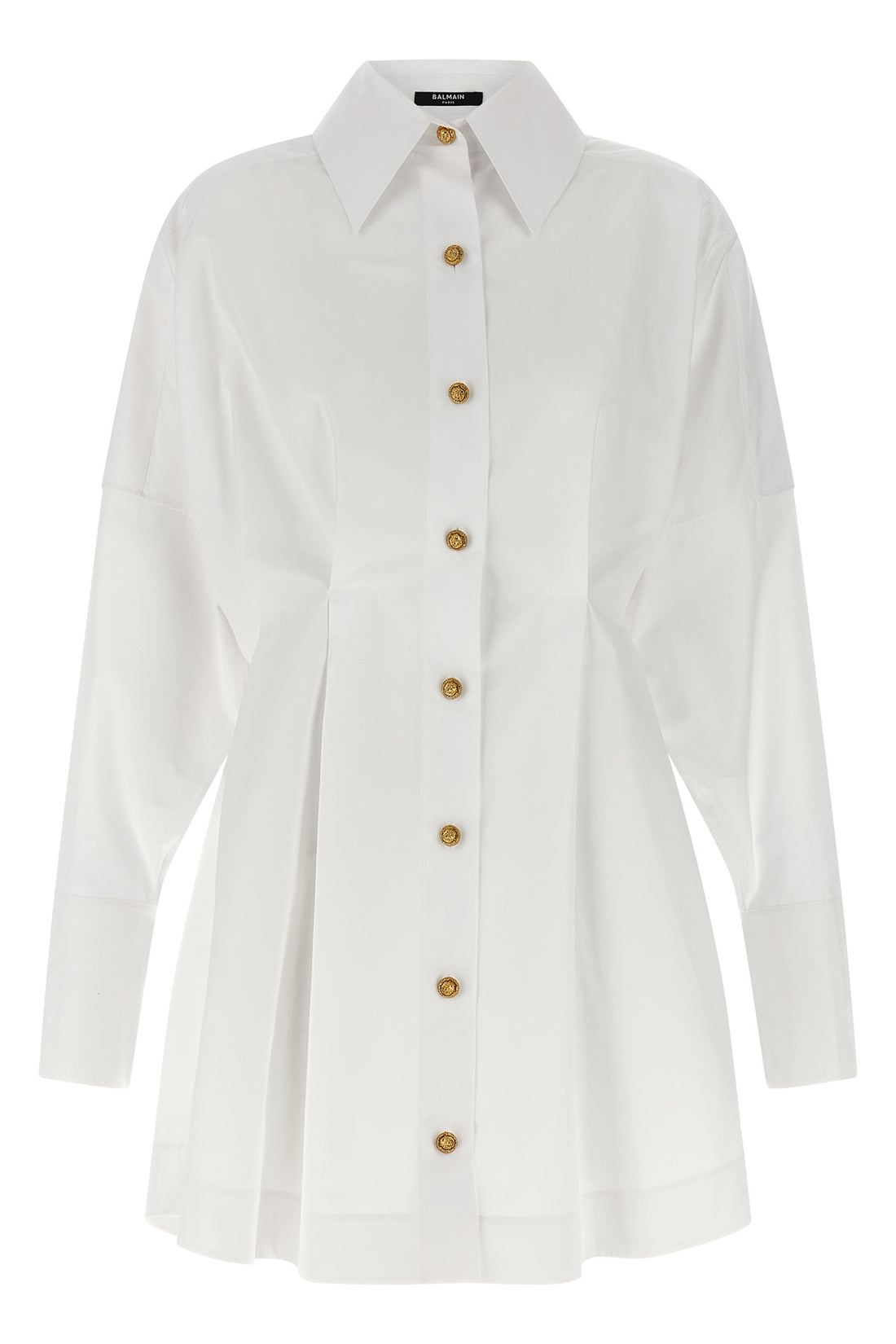 BALMAIN 36 chemisier dress in cotton poplin