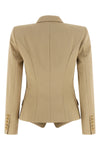 double-breasted cotton gabardine blazer