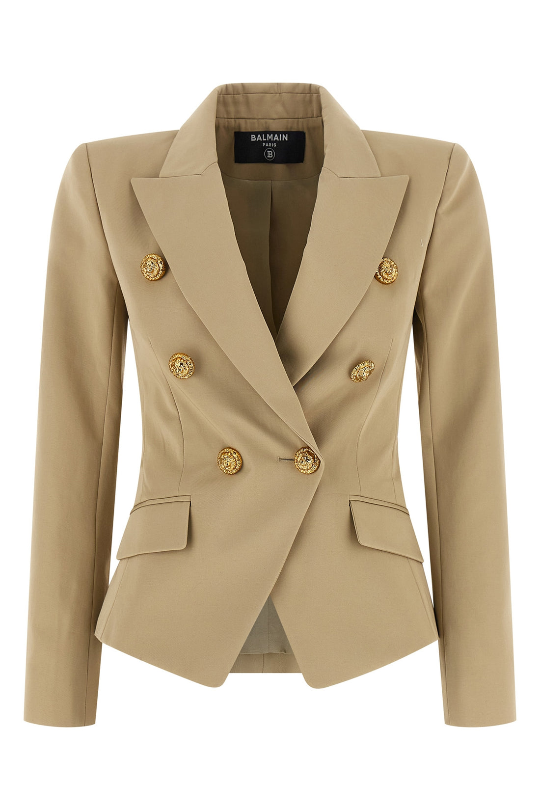 BALMAIN 34 double-breasted cotton gabardine blazer