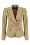double-breasted cotton gabardine blazer