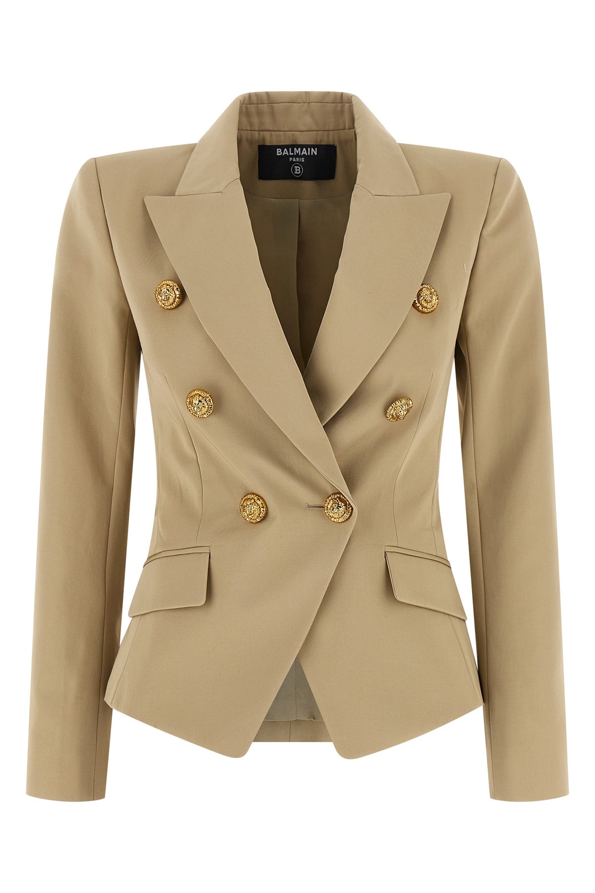 double-breasted cotton gabardine blazer