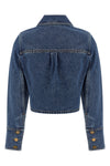 cropped denim jacket in cotton