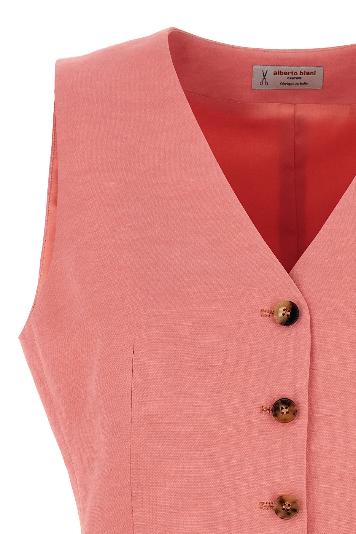 viscose and linen blend vest