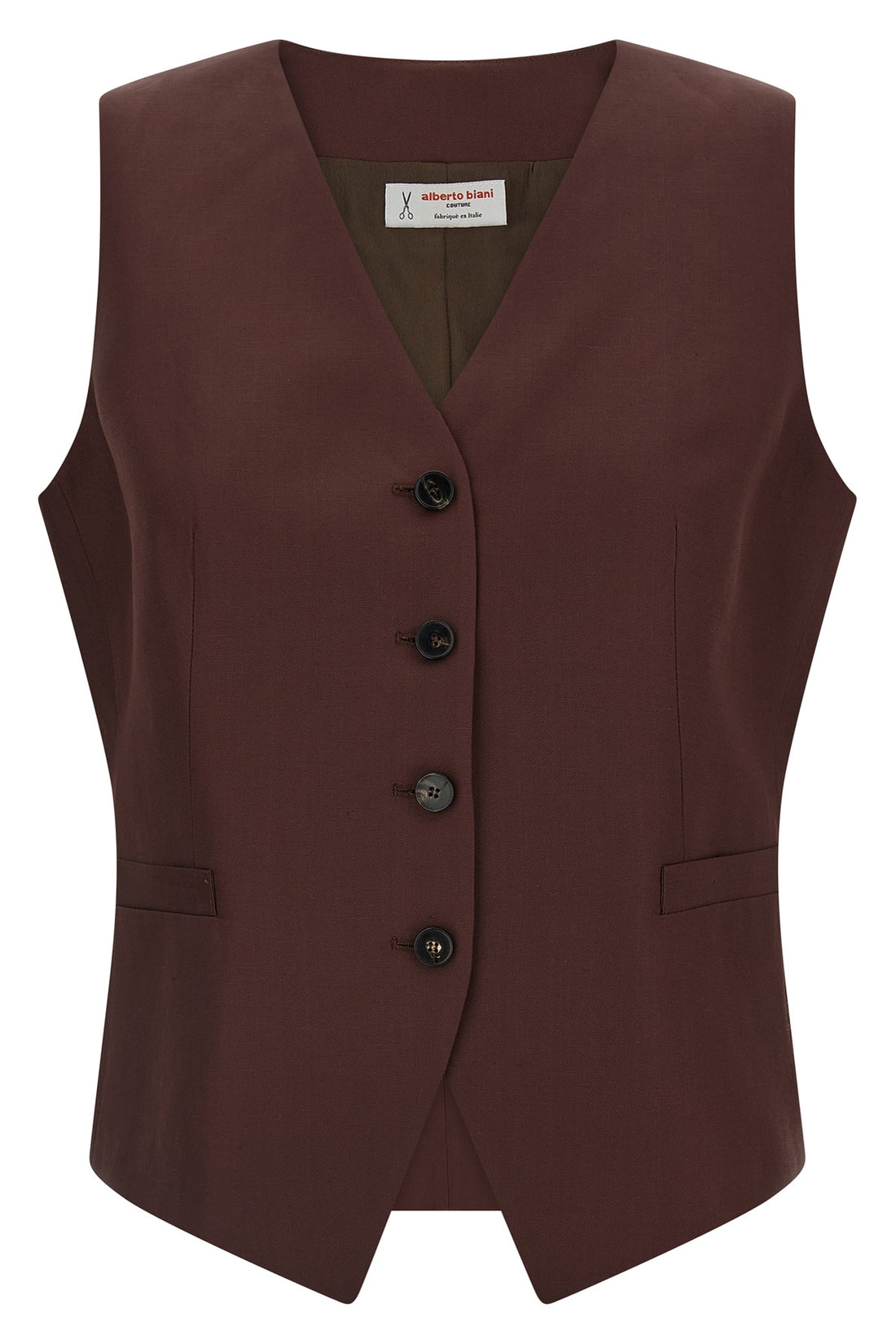 ALBERTO BIANI 42 viscose and linen blend vest