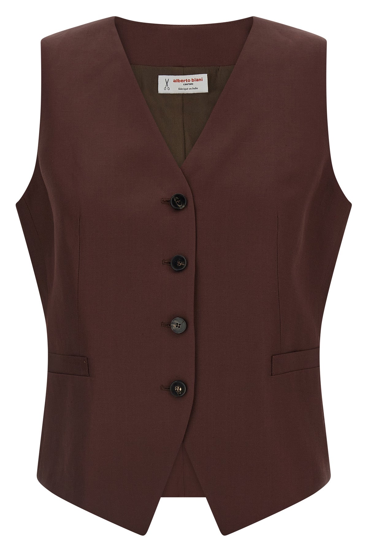 viscose and linen blend vest