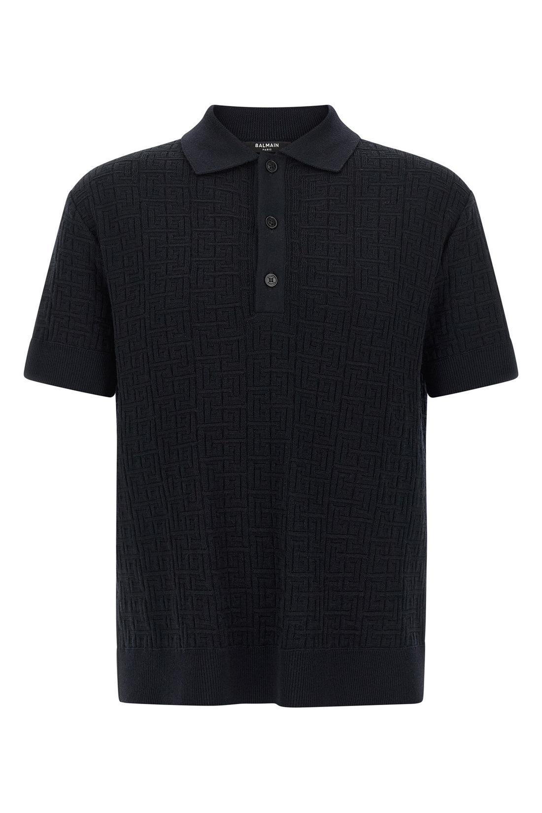 BALMAIN M polo shirt in wool blend knit