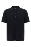 polo shirt in wool blend knit