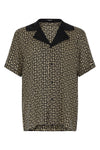 monogram cupro bowling shirt