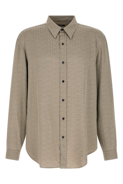 all over jacquard monogram viscose shirt