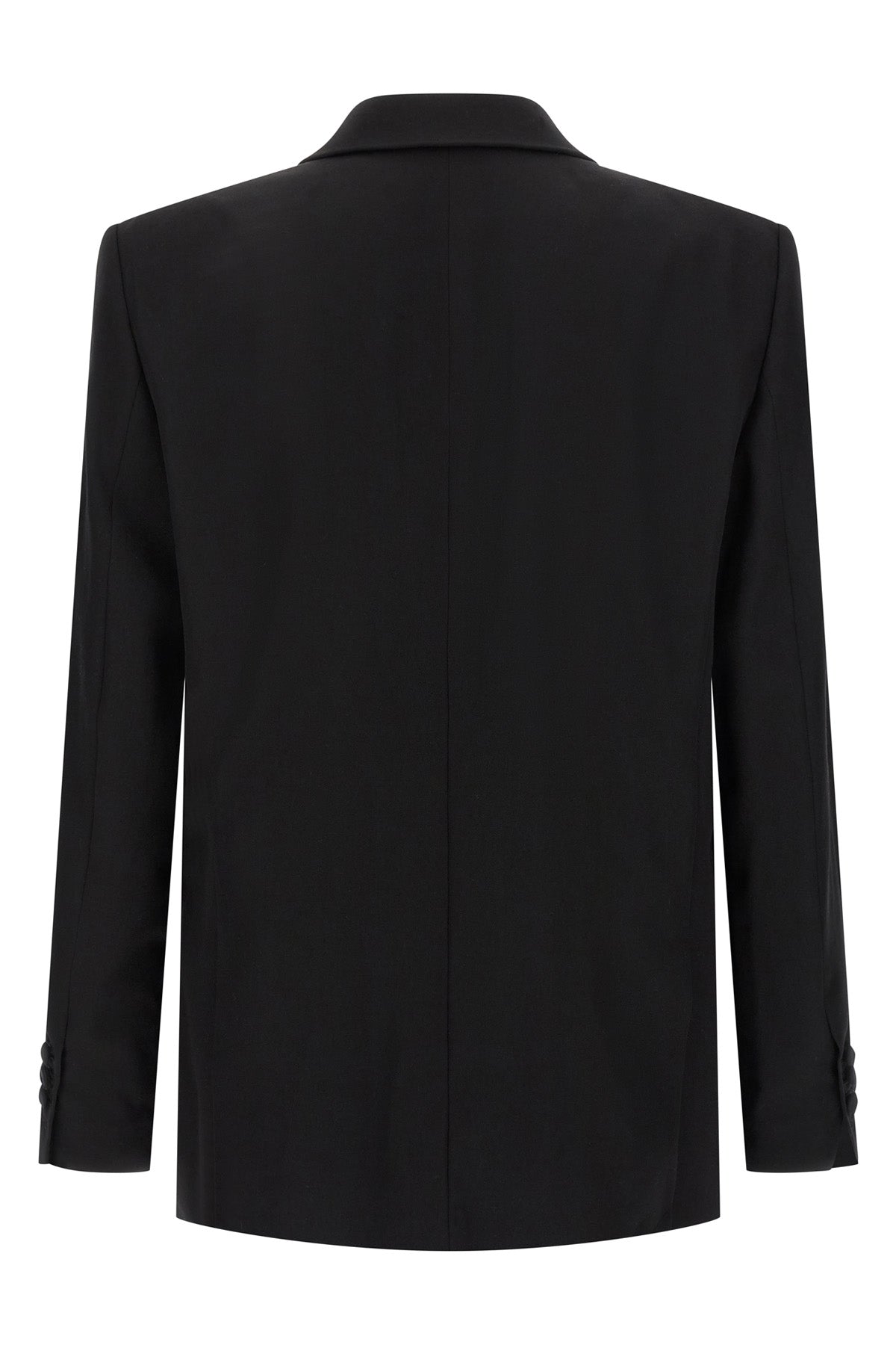 single-breasted grain de poudre blazer