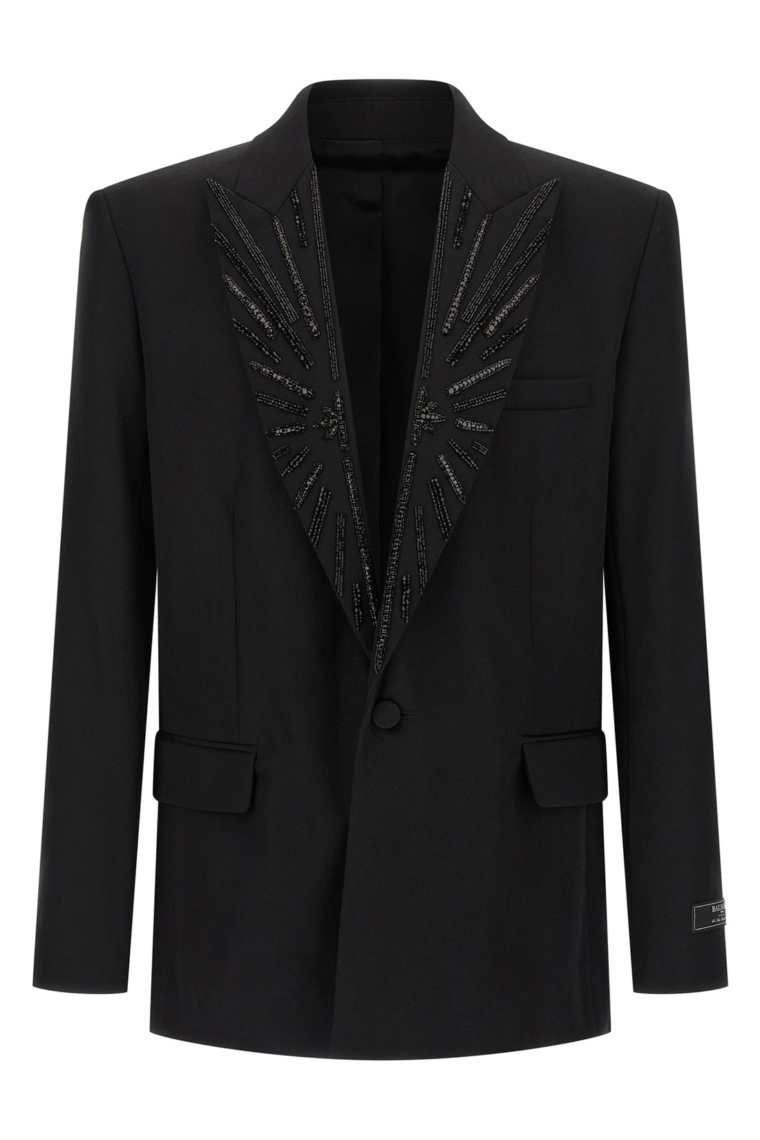 BALMAIN 54 single-breasted grain de poudre blazer