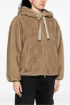 short-haired eco fur coat
