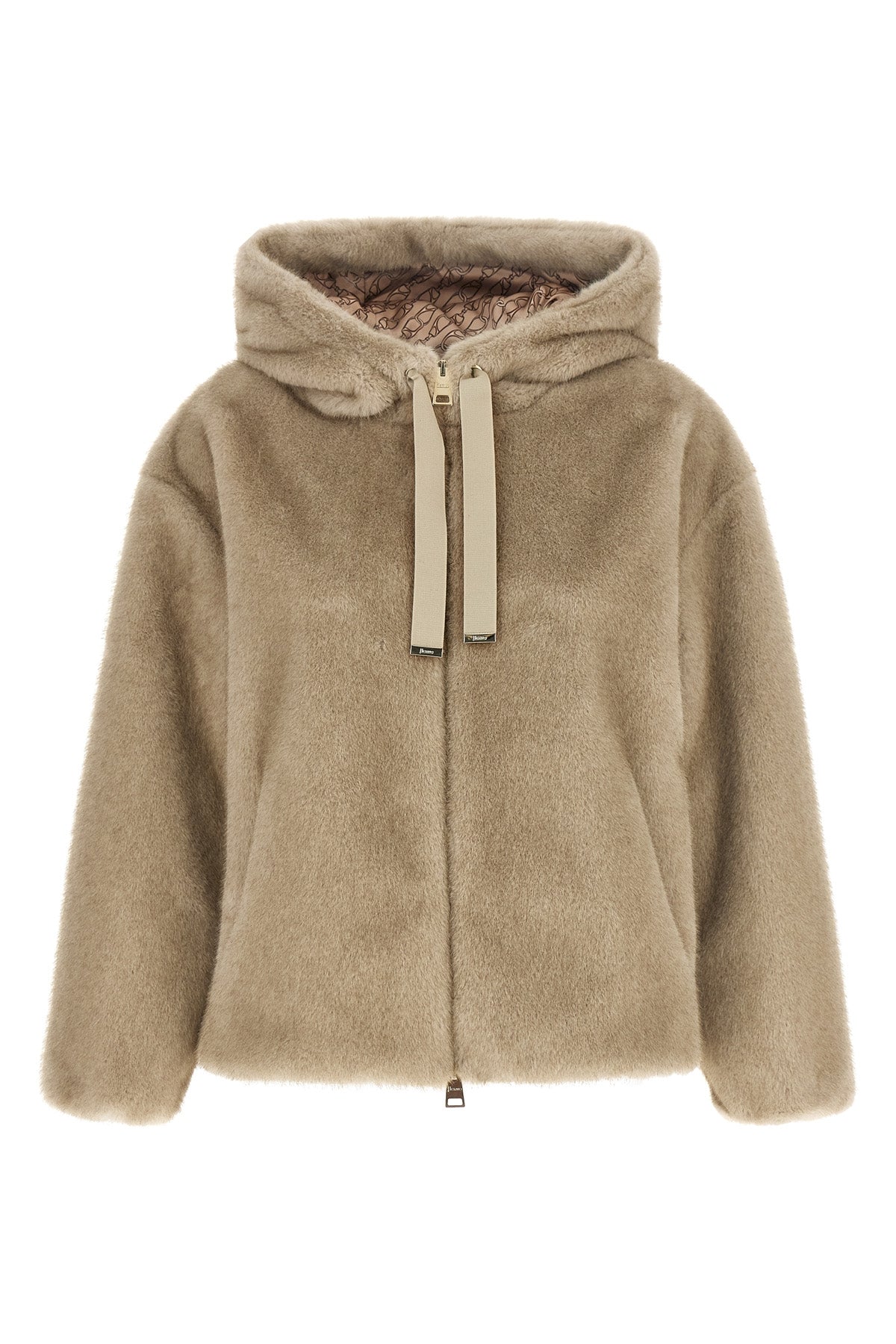 short-haired eco fur coat