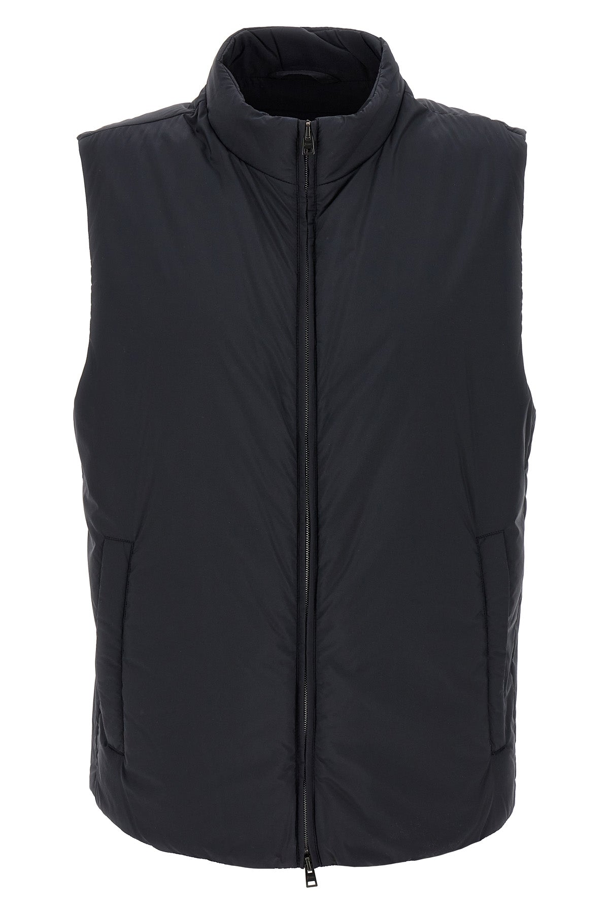 ecoage sleeveless vest in smooth fabric