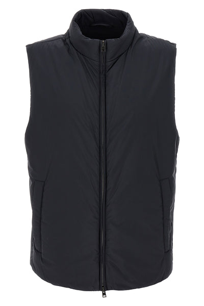 ecoage sleeveless vest in smooth fabric