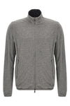 reversible light bomber jacket in technical fabric and viscose mélange