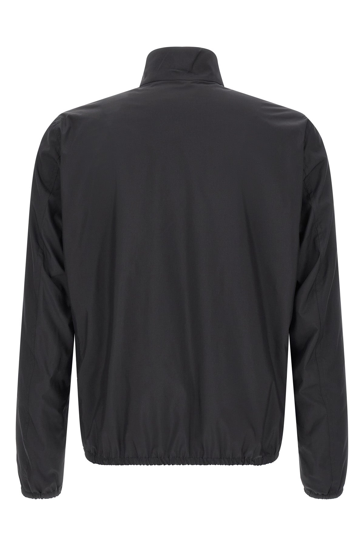 reversible light bomber jacket in technical fabric and viscose mélange