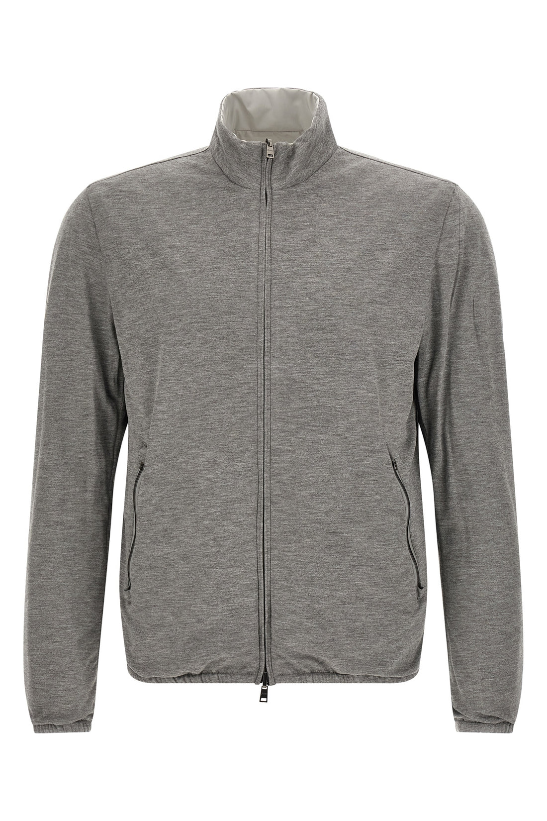 HERNO 48 reversible light bomber jacket in technical fabric and viscose mélange