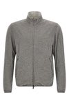 reversible light bomber jacket in technical fabric and viscose mélange