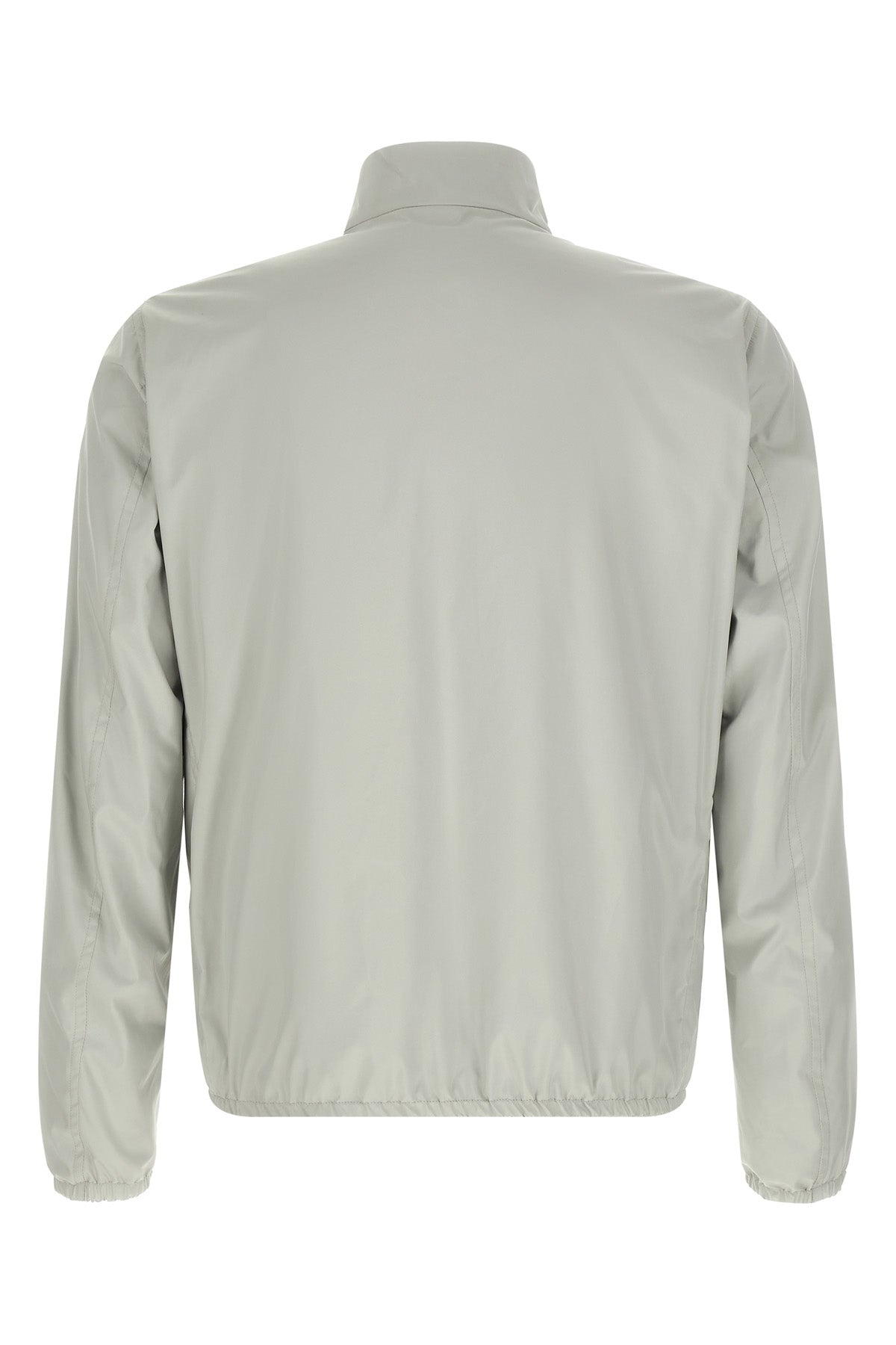 reversible light bomber jacket in technical fabric and viscose mélange