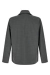 reversible overshirt in technical wool and nylon fabric