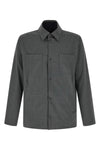 reversible overshirt in technical wool and nylon fabric