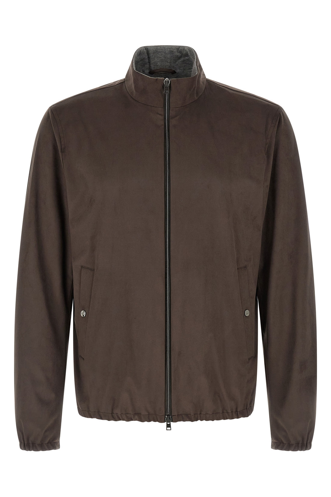 HERNO 50 suede effect fabric jacket