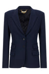 the elisabetta franchi blazer stands out for its sartorial silhouette defined by