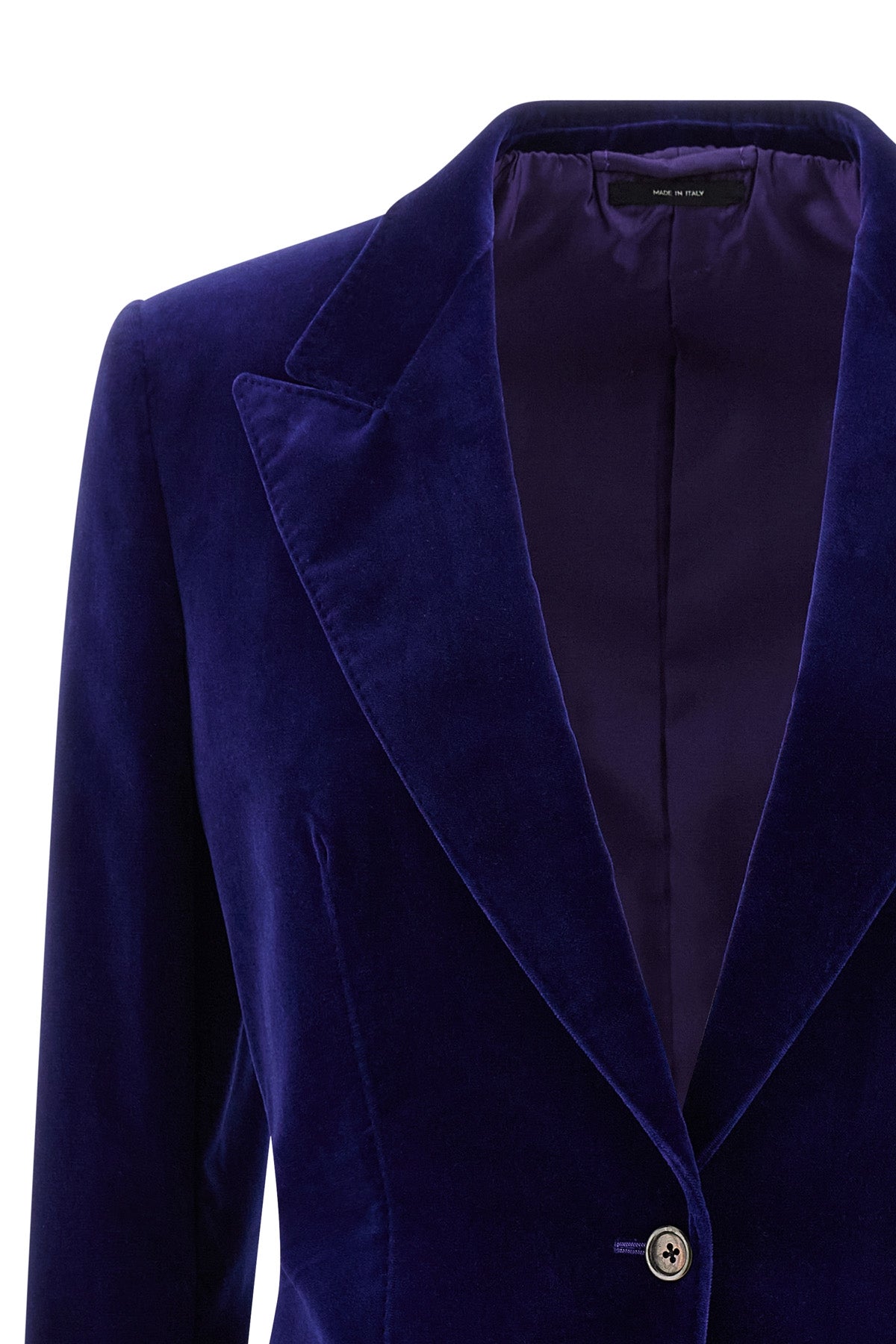 single-breasted velvet wallis blazer
