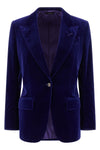 single-breasted velvet wallis blazer