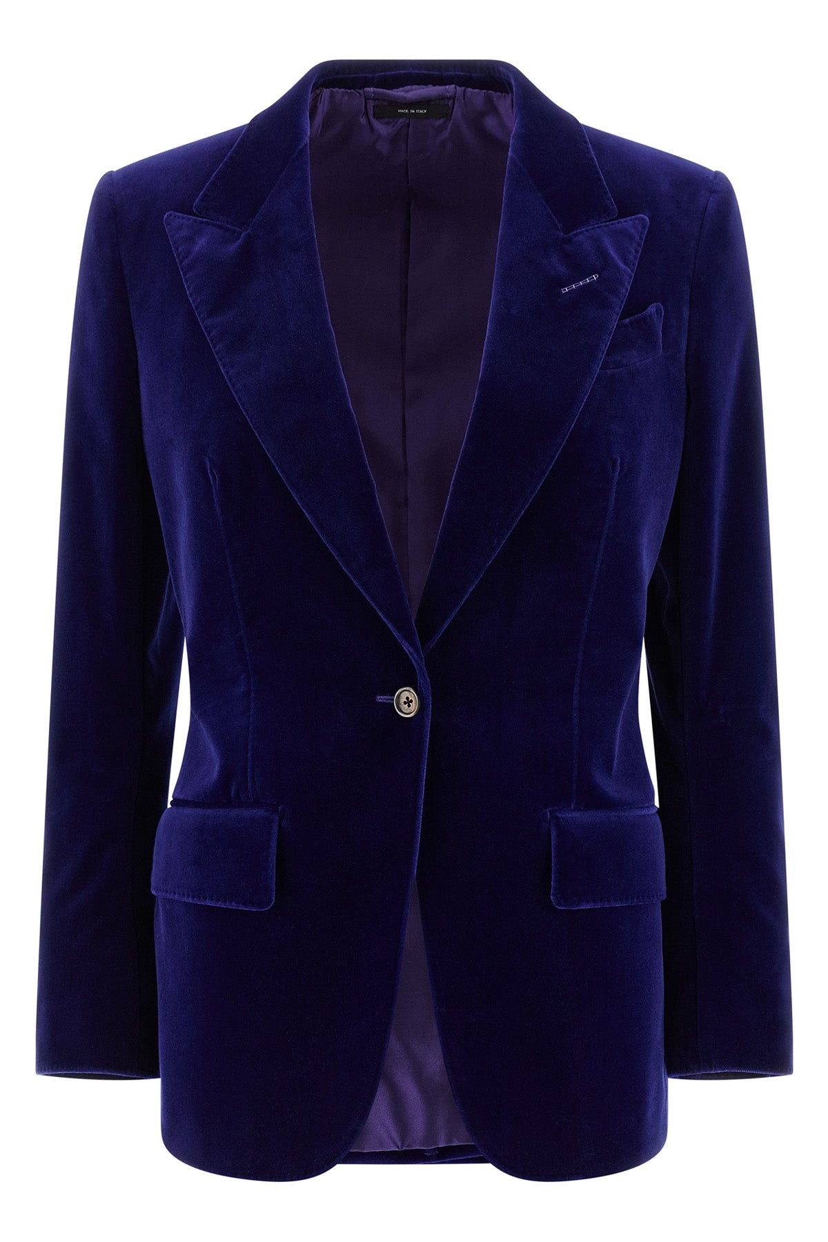 single-breasted velvet wallis blazer