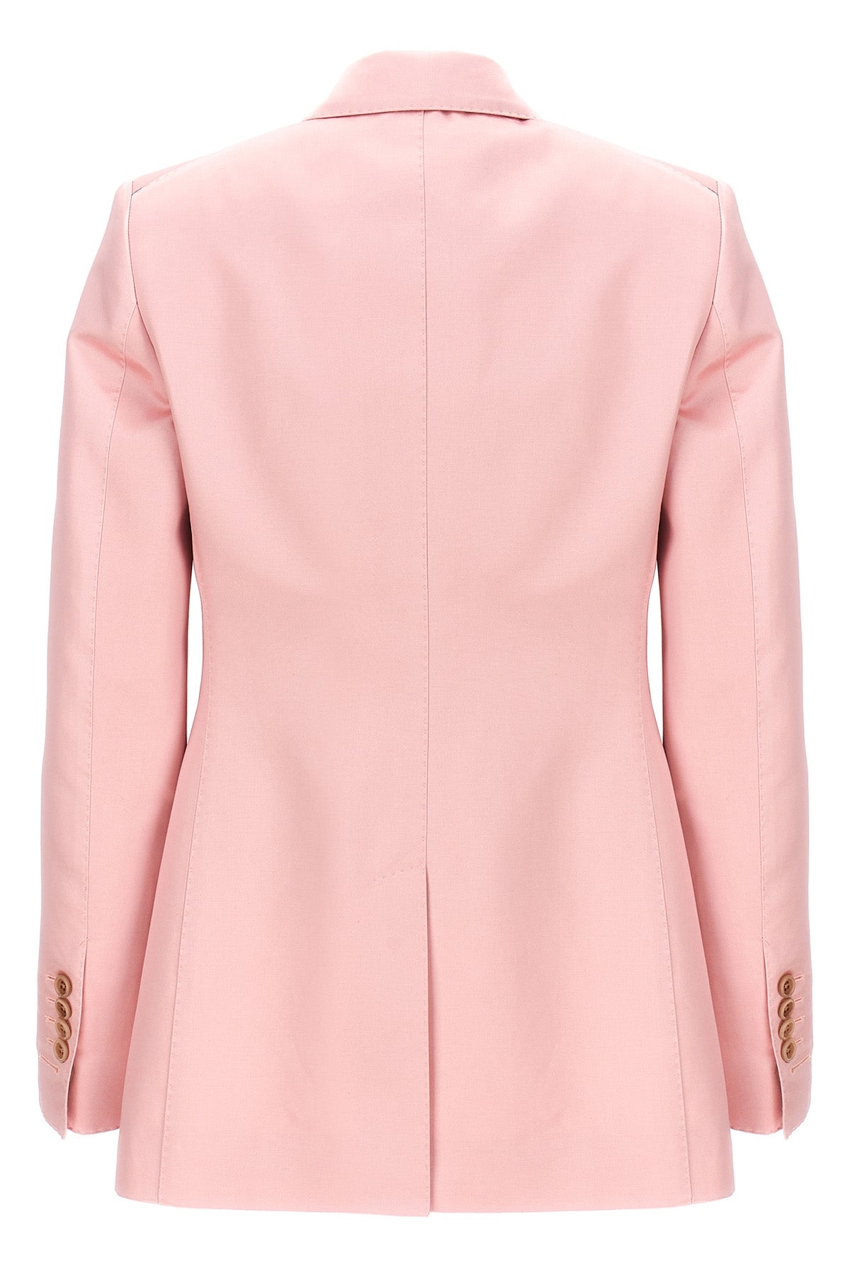 double-breasted duchesse blazer