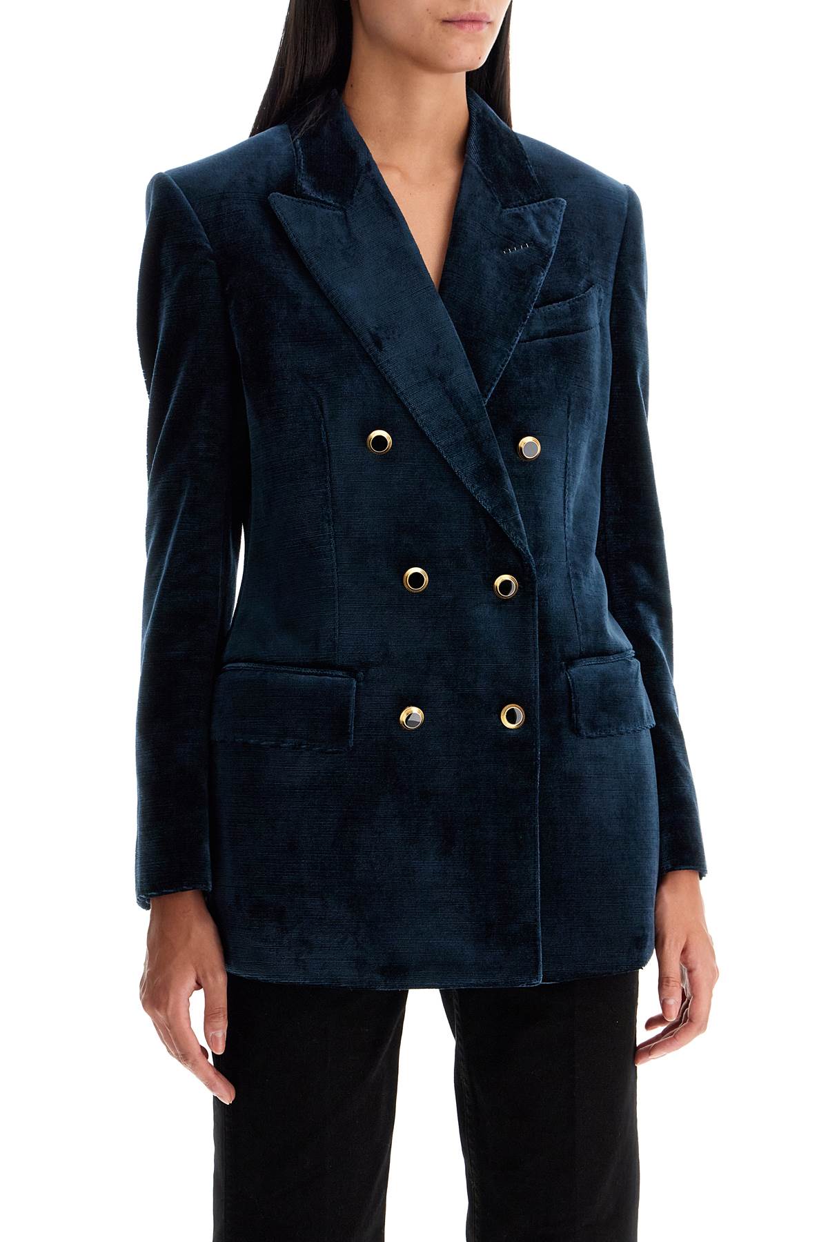 wallis velvet double-breasted jacket