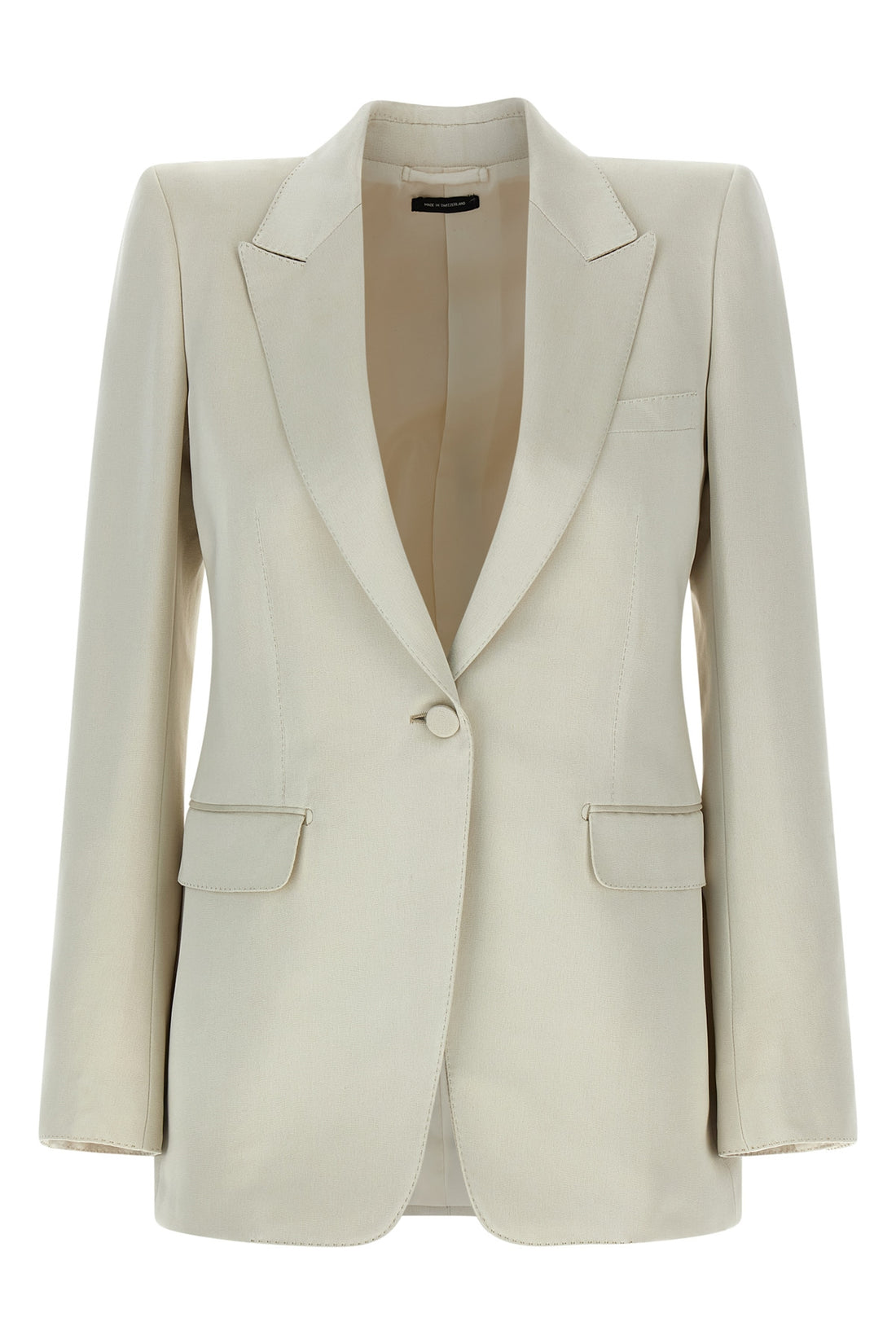 TOM FORD 40 single-breasted blazer in duchesse blend silk and washed cotton