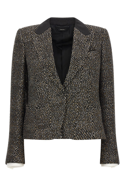 the tom ford jacket redefines the codes of formal tailoring through a shortened