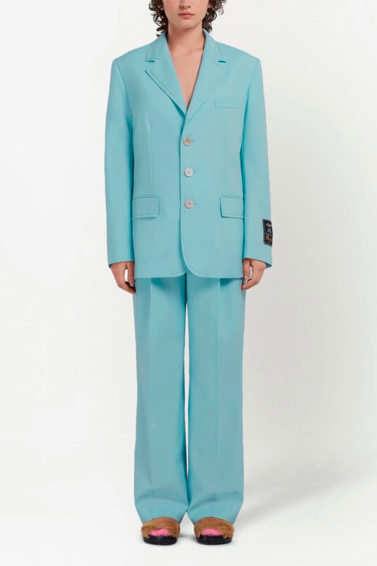 single breast wool blazer