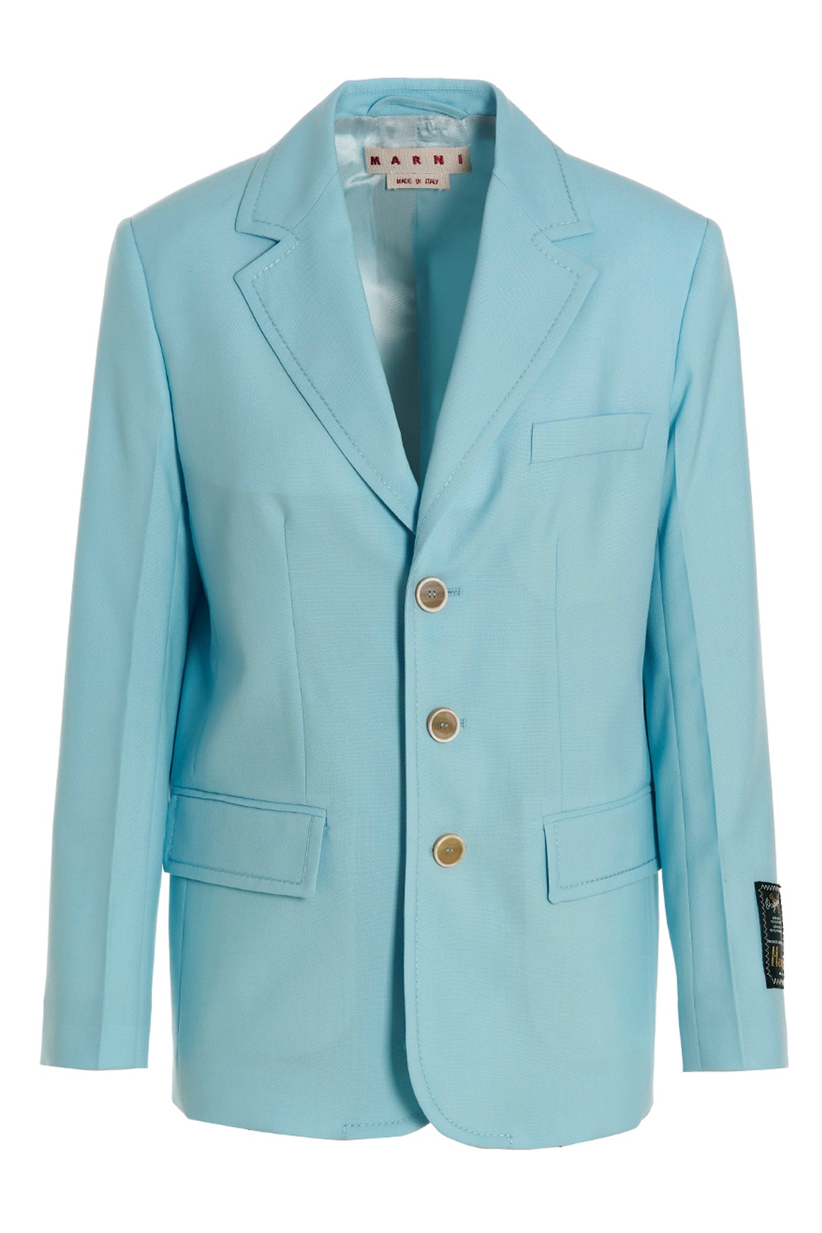 single breast wool blazer
