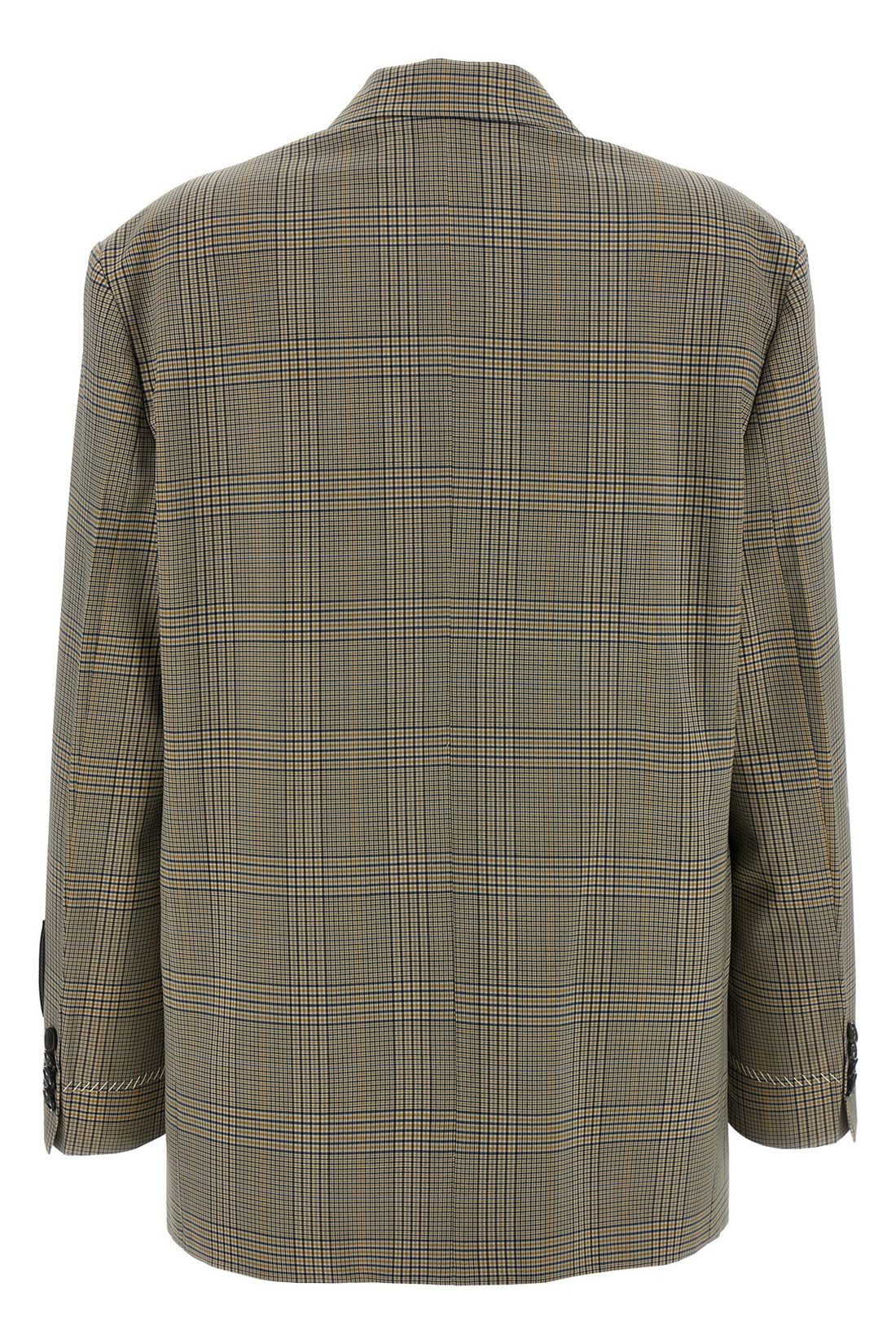 MARNI 38 prince of wales light wool single-breasted blazer