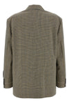 prince of wales light wool single-breasted blazer