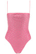 one-piece swimsuit with crystals