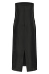 giulia monochromatic striped silk and viscose midi dress