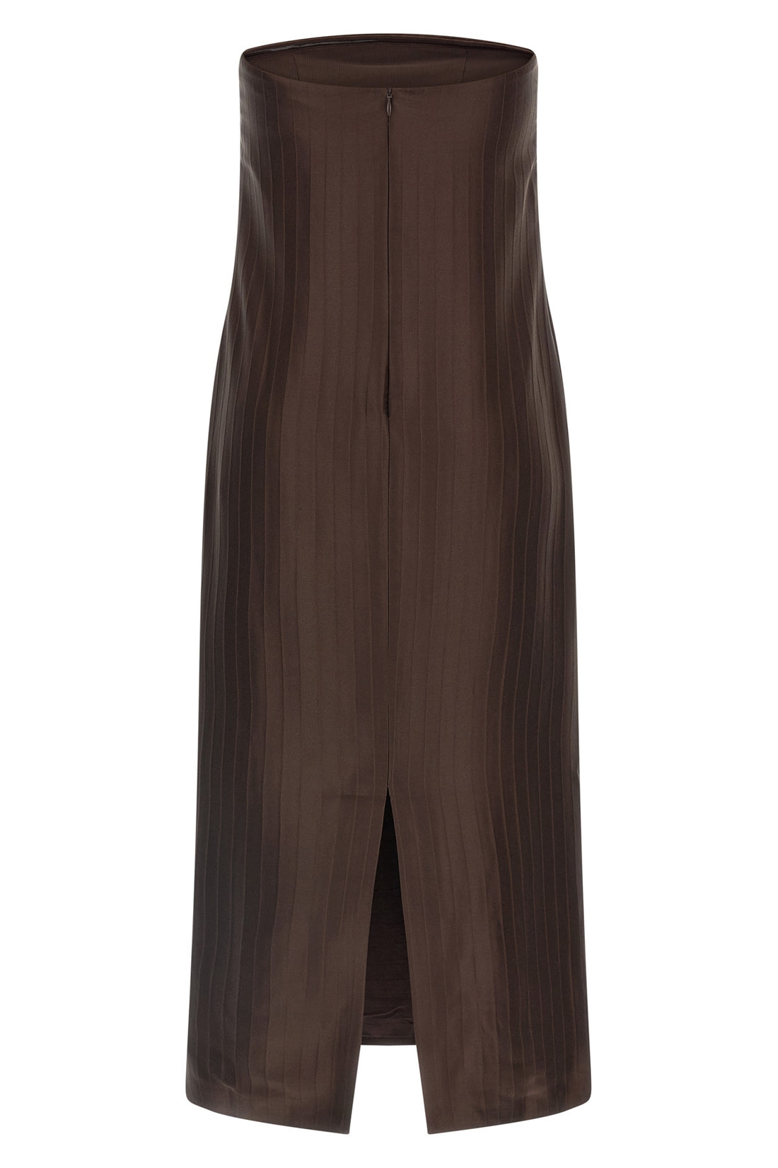 LOULOU DE SAISON M giulia monochromatic striped silk and viscose midi dress