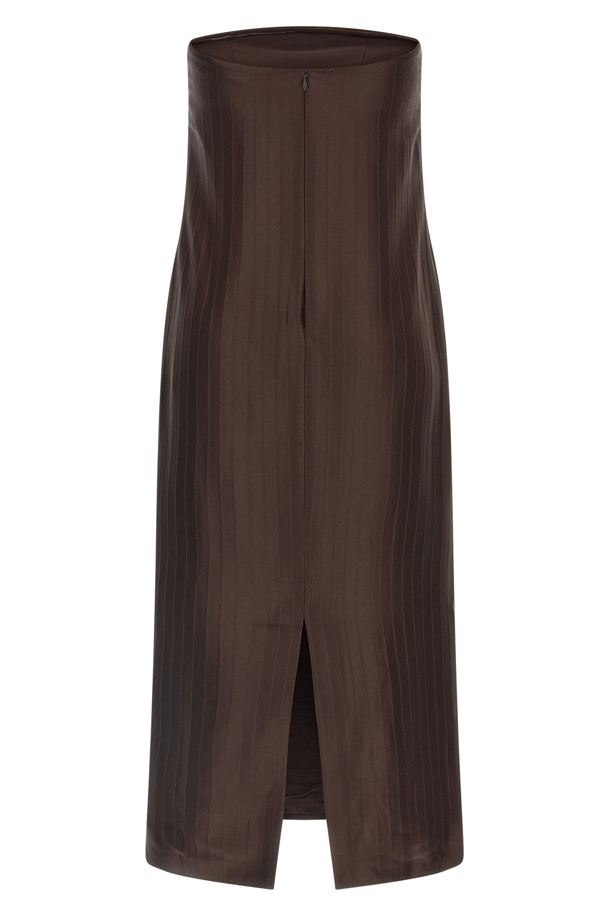 giulia monochromatic striped silk and viscose midi dress