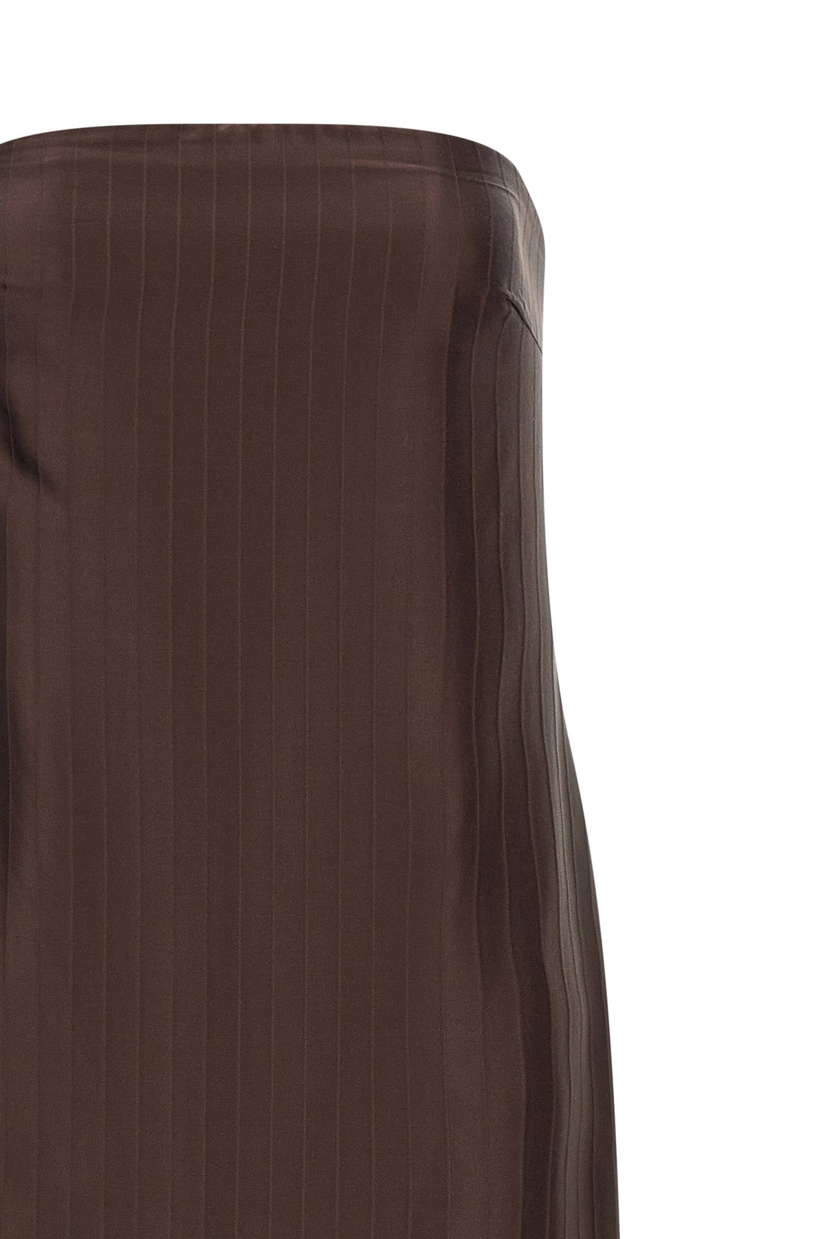 giulia monochromatic striped silk and viscose midi dress