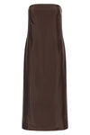 giulia monochromatic striped silk and viscose midi dress